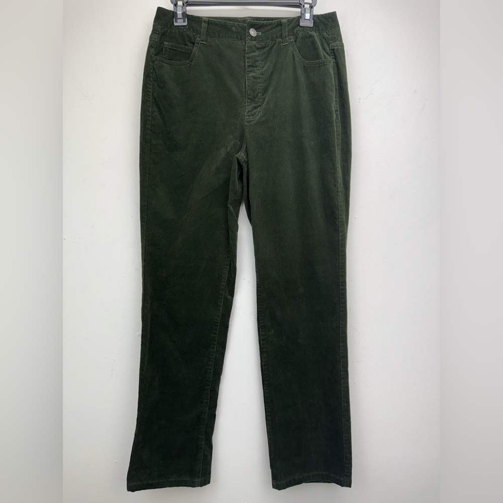Appleseed’s size 6 Women’s Green Corduroy High Rise Straight Leg Pants